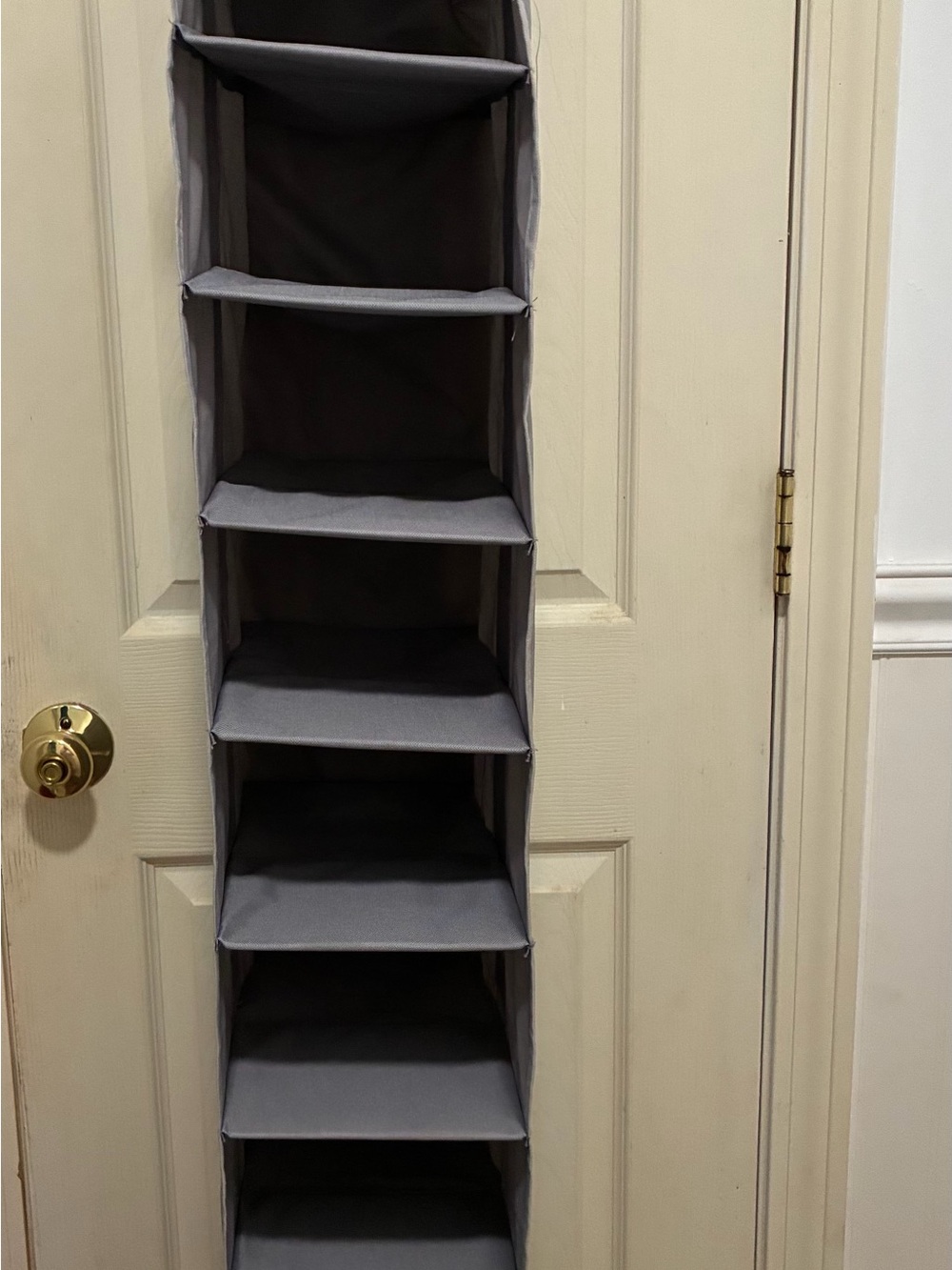 Gray Hanging Shoe Organizer